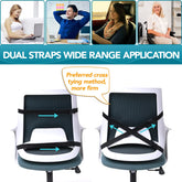 Lumbar Support Pillow for Office Chair, Car Back Support Pillow, Gaming Chairs Back Pillow |Memory Foam Back Cushion with Adjustable Straps, Breathable Mesh Cover & Pain Relief Design